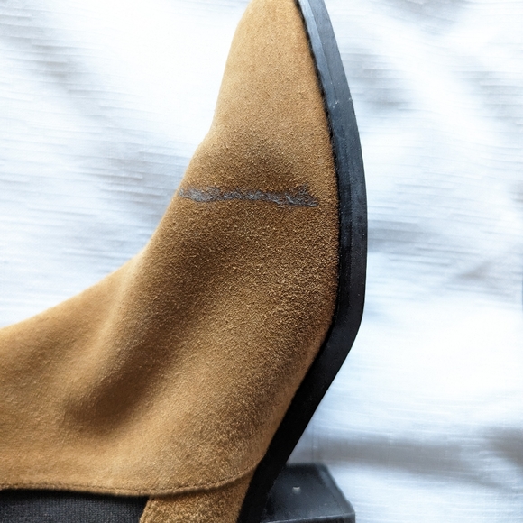 SOLSANA Tan Leather Boots - Picture 5 of 6